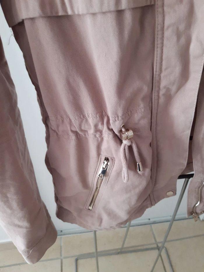 Veste parka rose pâle - H et M - Taille 34 - photo numéro 5