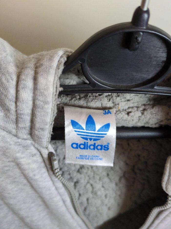 Gilet moumoute adidas gris 3 ans - photo numéro 4