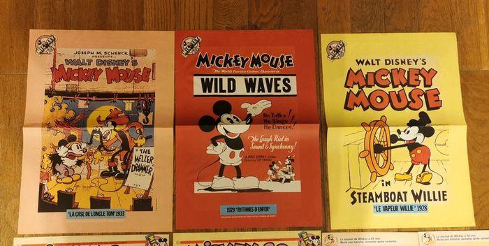 Lot posters + articles anniversaire journal de mickey - photo numéro 2