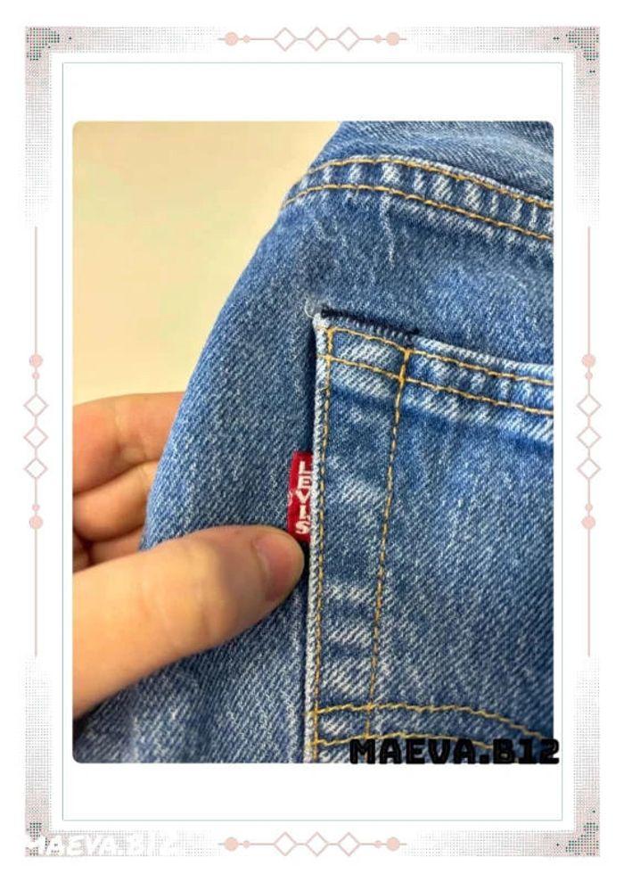 Jean Lévis 501 taille haute bleu Big E baggy mom large taille 38/40 M/L unisexe - photo numéro 3