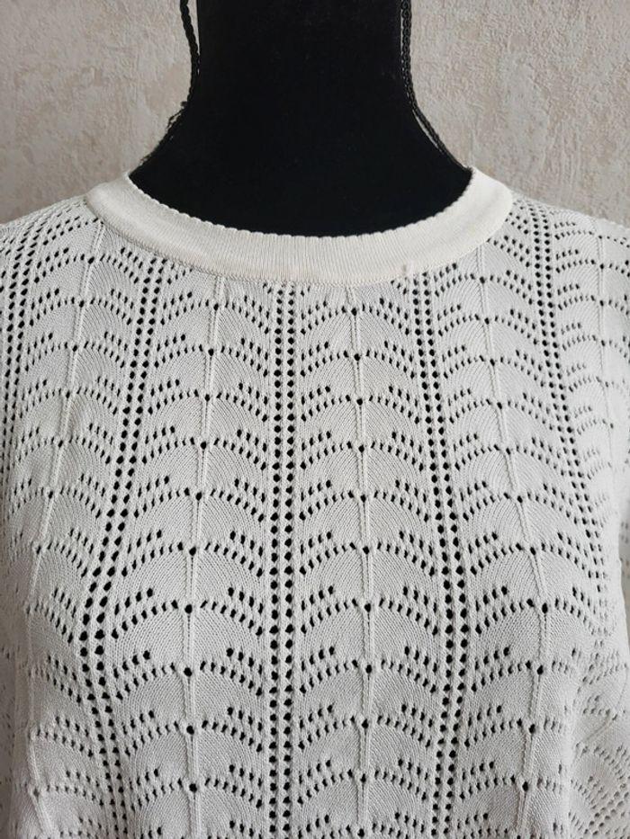 Pull ajouré blanc taille 44 - photo numéro 4