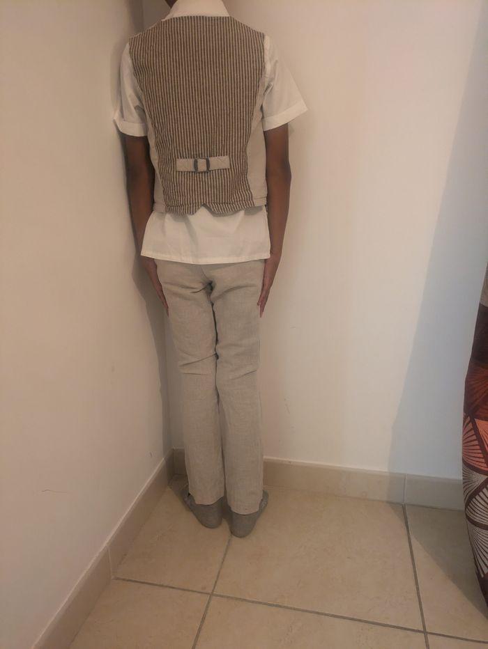 Ensemble chic garçon 6-7 ans - haut, noeud, gilet , pantalon ajustable, - photo numéro 7