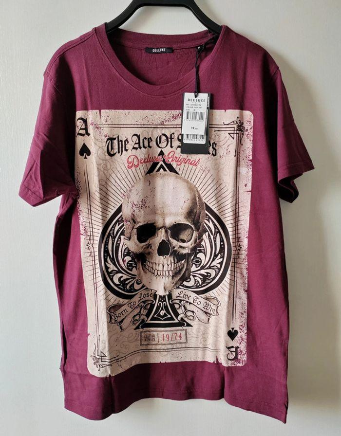 Tee-shirt As de pique Skull - deeluxe, taille M - photo numéro 1