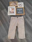 Pantalon style chino beige