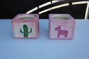 Lot 2 pots rangement cactus licorne