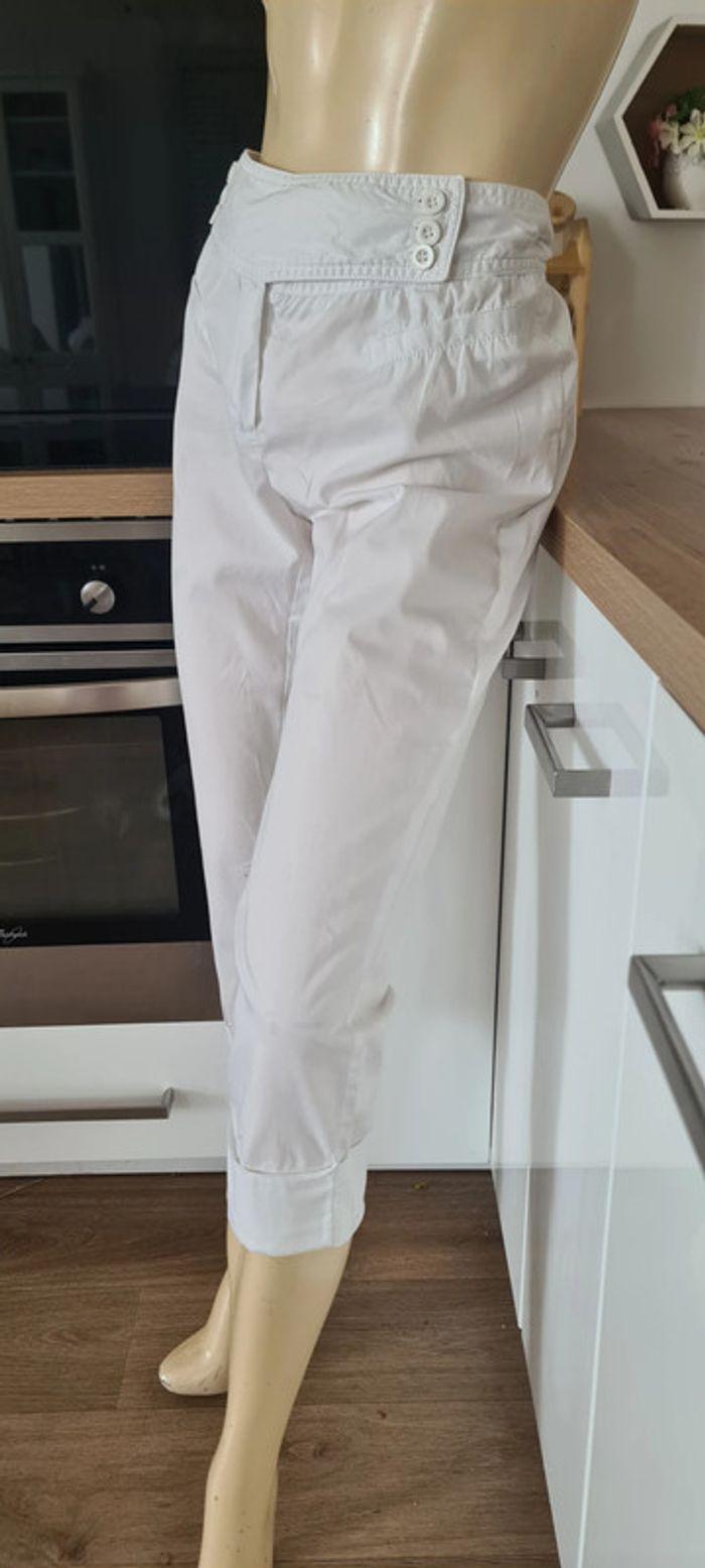 tres jolie pantalon pancourt blanc camaieu taille 40 - photo numéro 2