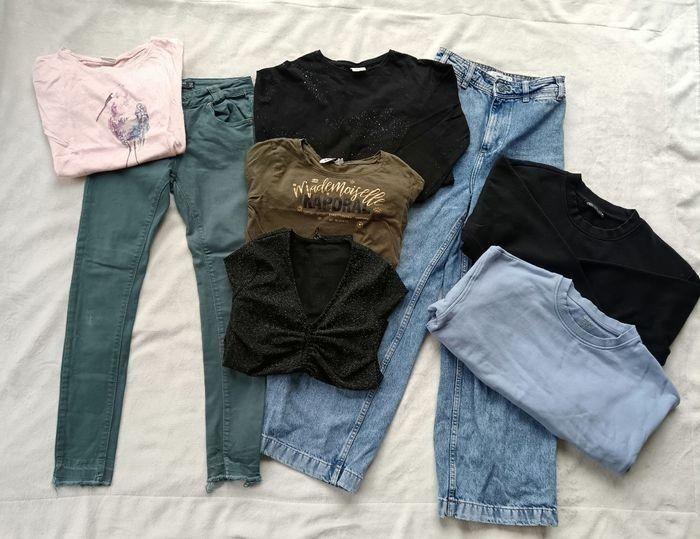 Lot vêtements jean tee shirt mango et zara fille 12 - 14 ans - photo numéro 1