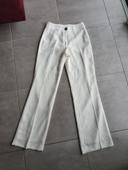 Pantalon taille haute blanc Caroll 36 S