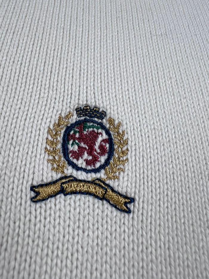 👕 Sweat Tommy Hilfiger Vintage sans manche Logo Brodé Blanc Taille XL 👕 - photo numéro 6