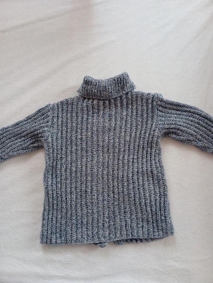 Gilet en laine fait main taille 2 - 3 ans - photo numéro 3