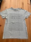 Tee shirt - Pull&Bear gris imprimé