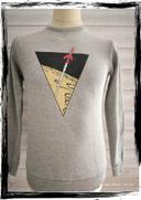 Sweat gris clair Tintin (on a marché sur la lune) taille s