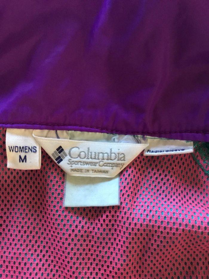 Veste coupe-vent pour femme Columbia violette et verte taille M 094 - photo numéro 9