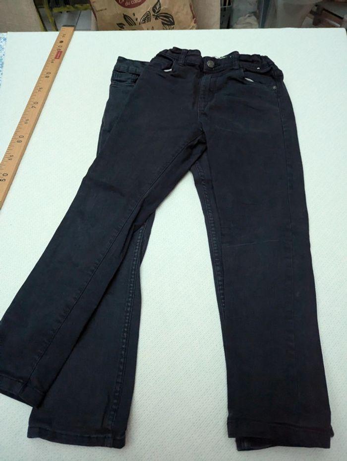 Lot de 2 jeans slim/skinny 8 - 9 ans bleu marine - photo numéro 5