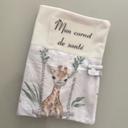 Protège carnet de santé personnalisé personnalisable prénom bébé enfant girafe neuf