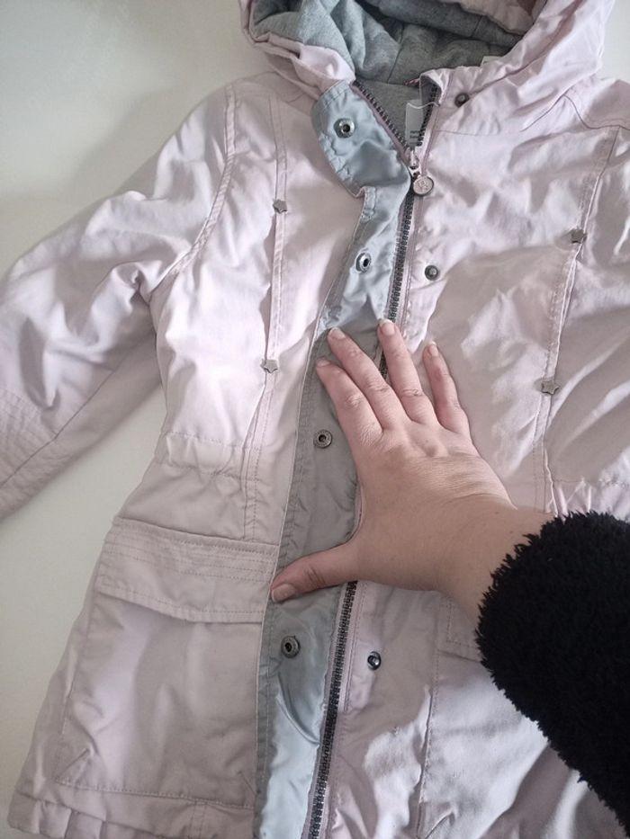 Manteau OKAÏDI fille 10 ans rose pâle tbe - photo numéro 2