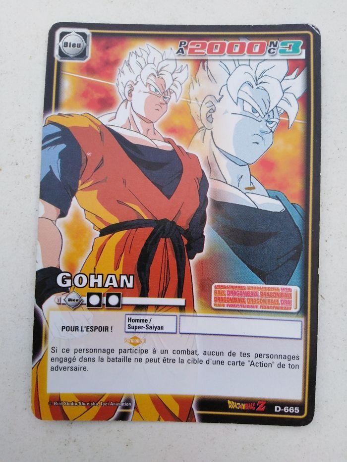 Carte Gohan 2000 dragon ball z , collection, D 665, manga - photo numéro 1