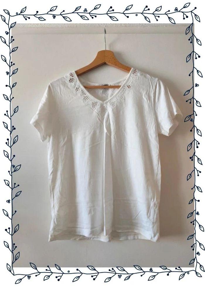 T-shirt blanc - Zamba (taille M) - photo numéro 1