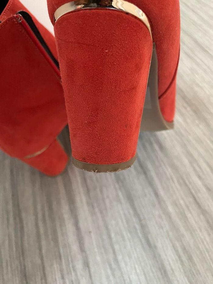 Bottines rouge/orange chaussea - photo numéro 6