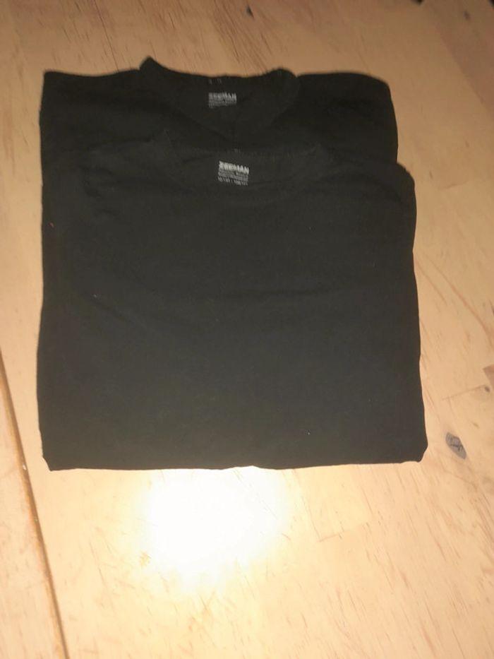 2 t-shirt Zeeman noir 12 14 a