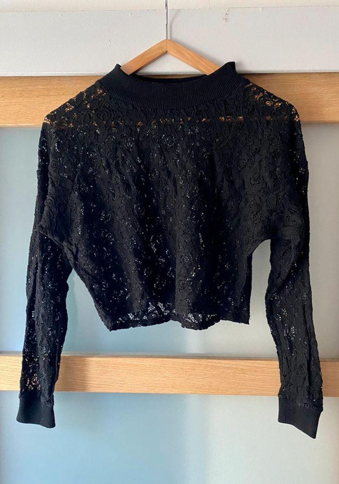 Top cache-coeur noir Pull & Bear - photo numéro 1