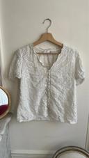 Blouse blanche broderie Karl Marc John