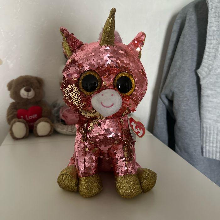 Peluche licorne TY à sequins - photo numéro 1