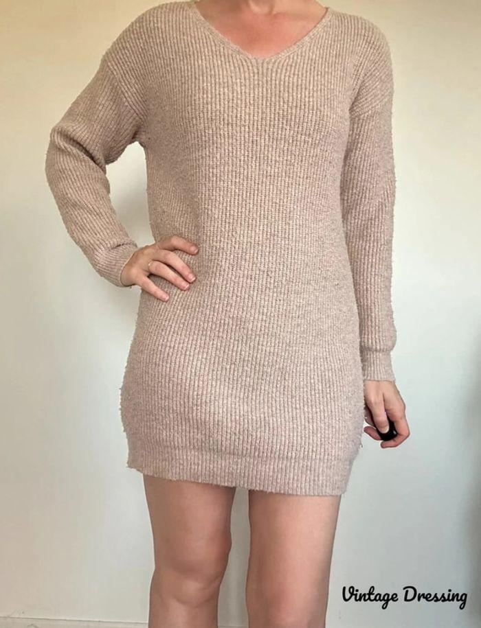 Robe pull beige – Cosy et élégante, taille unique (36-42), très bon état 💖 - photo numéro 2