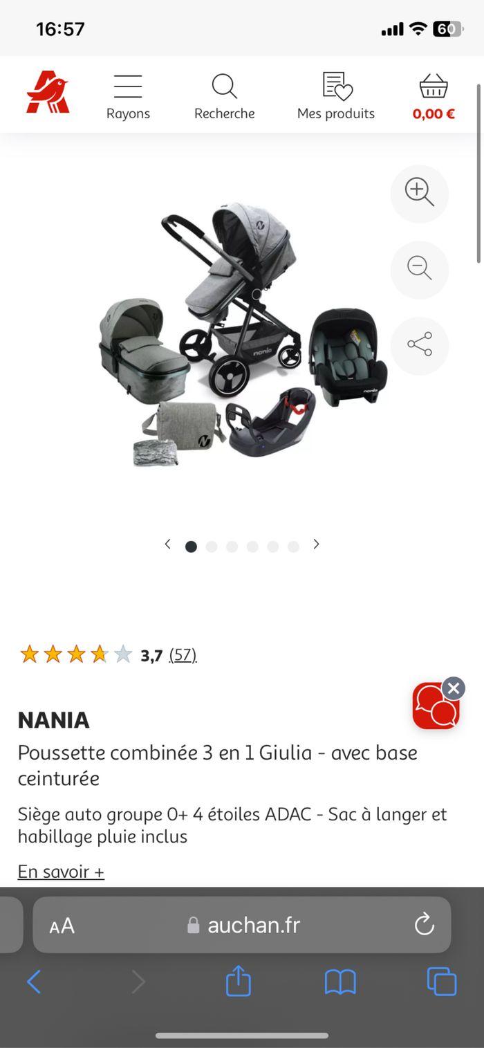 Poussette nania 3 en 1 - photo numéro 1