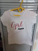 tee shirt filles blanc taille 6 ans