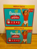 Lot de couches Pampers pants taille 5