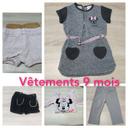 Vêtements  bébé  9 mois fille