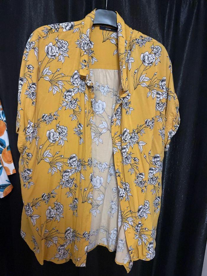 Chemise jaune à fleurs - photo numéro 2