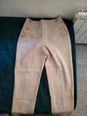 Pantalon beige type tailleur