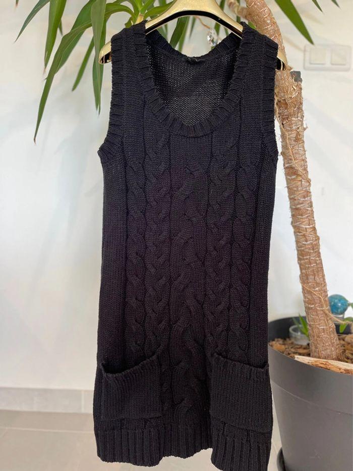 Robe en tricot noir sans manches Taille 2 - photo numéro 2