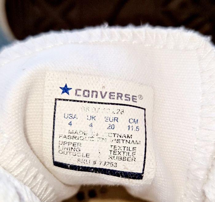 Converse blanche Taille 20 - photo numéro 5