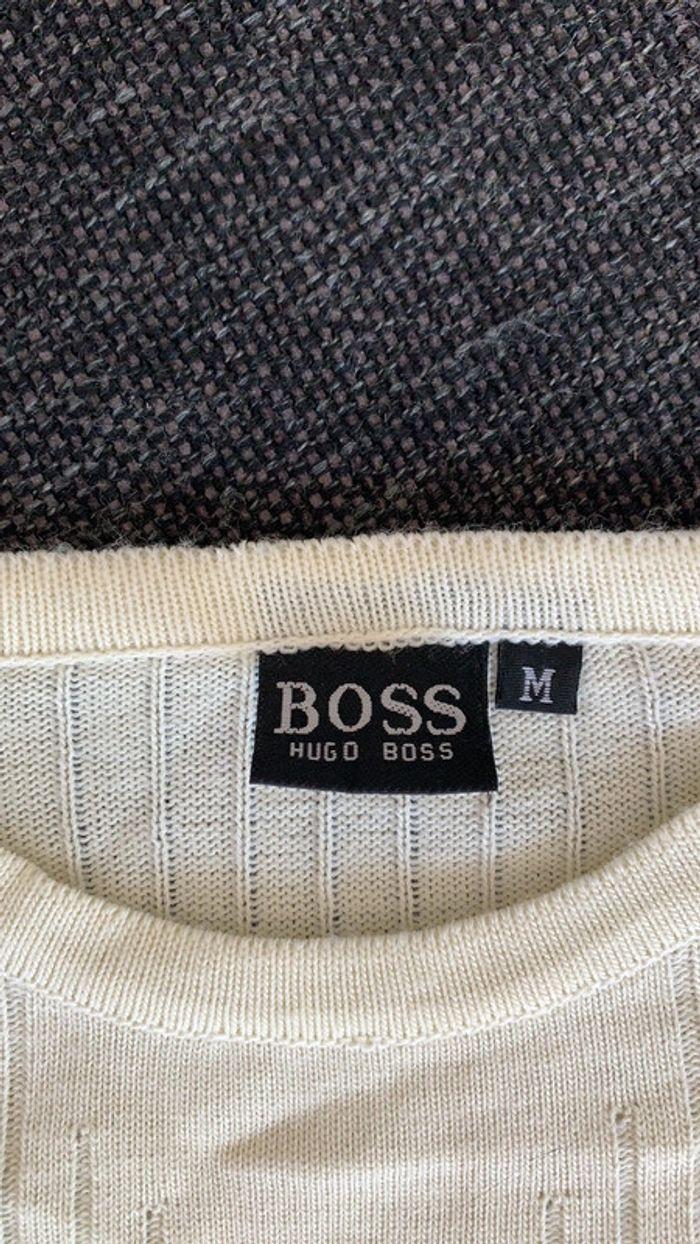 Pull fin, écru, Hugo boss, taille M en très bon état - photo numéro 2