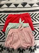 Lot short Kiabi 18 mois