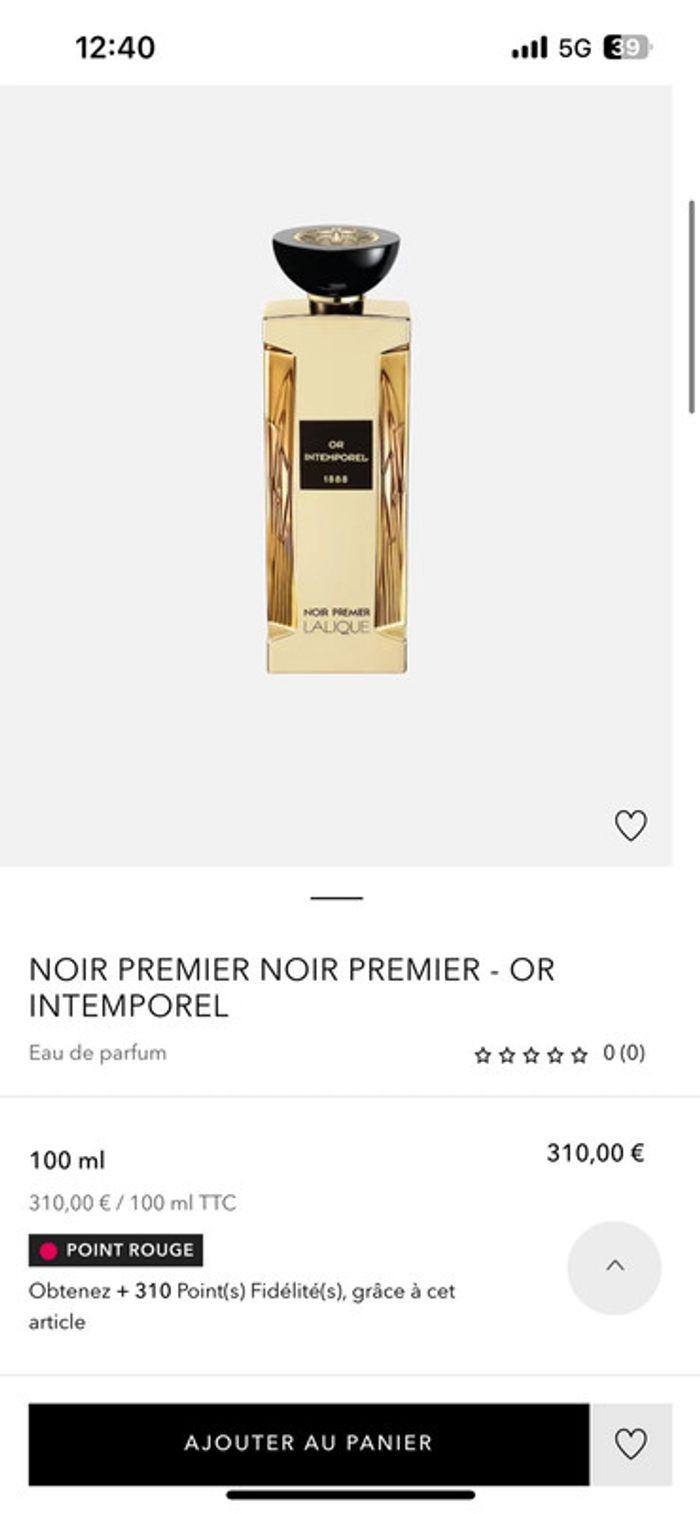 Parfum lalique noir premier or intemporel - photo numéro 4