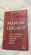 Carnet de lecture Manon Lescaut.