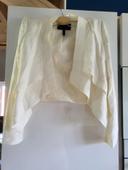 Veste BCBG Blanc cassé asymétrique xxs 34/36