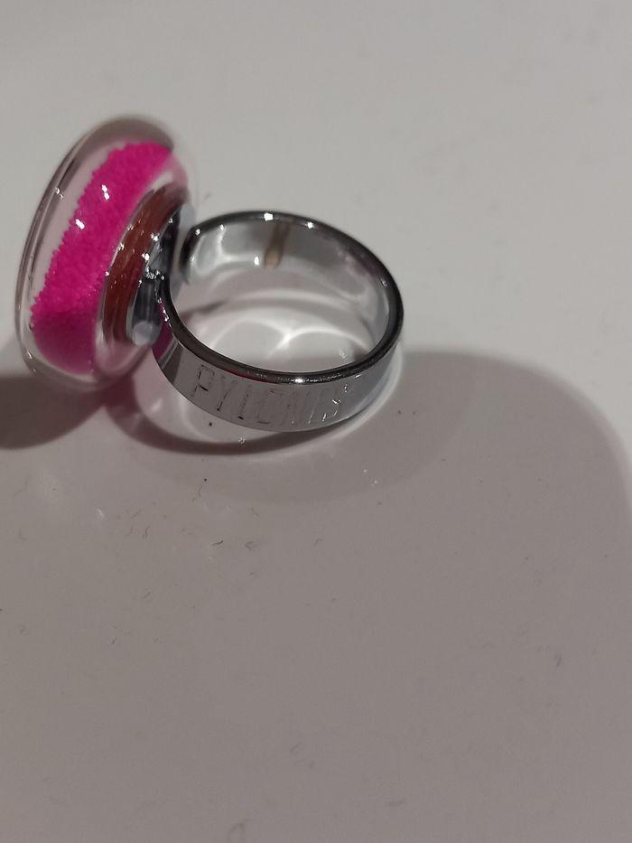 Bague en verre soufflé rose Pylones - photo numéro 2