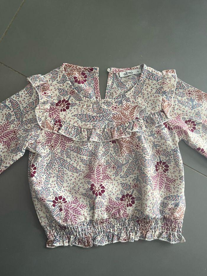 Blouse fleurie fille 4 ans - photo numéro 2