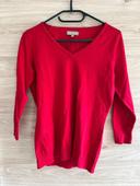 pull rouge manche courte