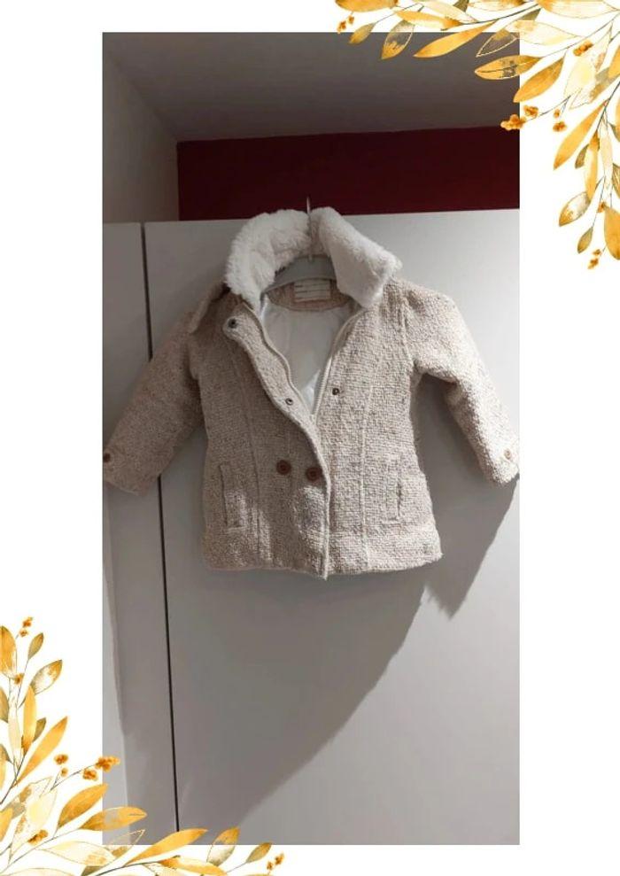 🌻 Joli manteau hiver très chaud à capuche fille 4 ans 🌻 - photo numéro 2