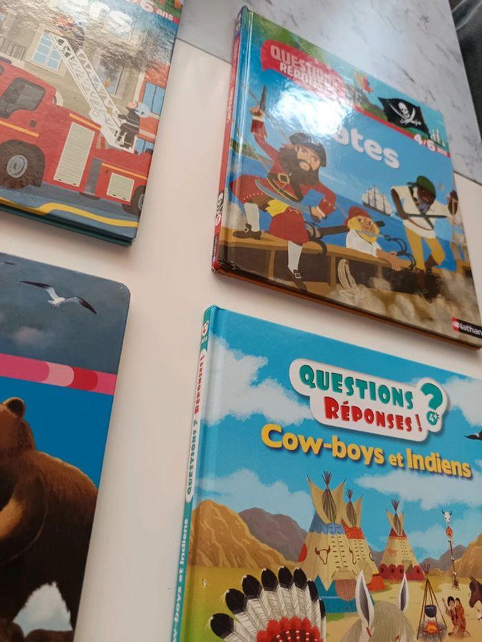 Lot de 4 livres Questions et Réponses Pompiers Pirates La Terre Cowboys Indiens - photo numéro 3