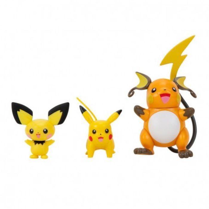 Pichu pikachu raichu figurine select evolution pokémon - photo numéro 3