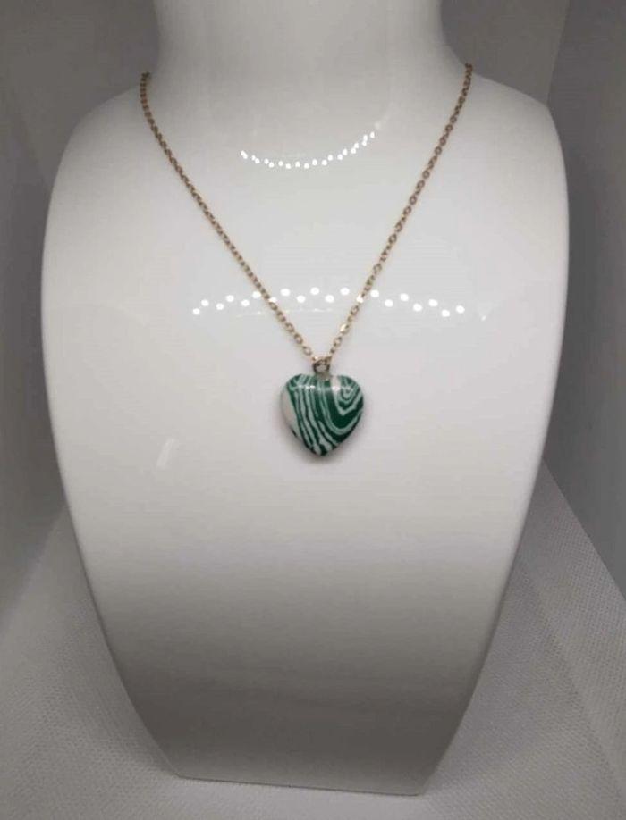 Collier coeur vert - photo numéro 2