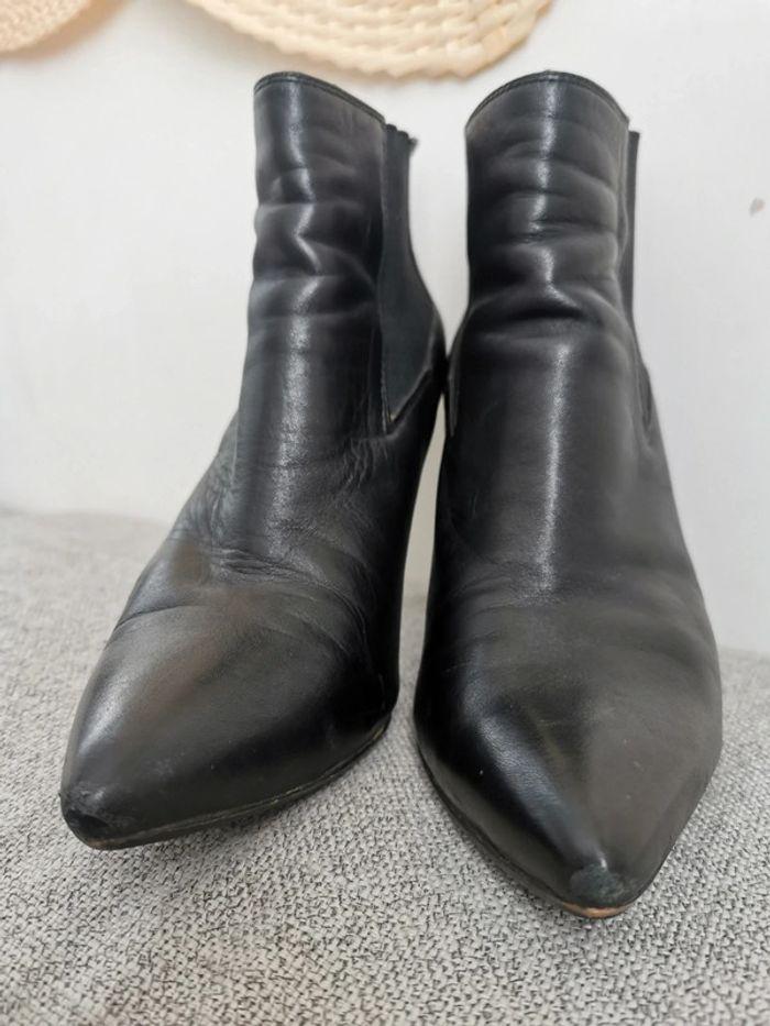 Bottines Ysl Yves Saint Laurent vintage noir taille 39 - photo numéro 3