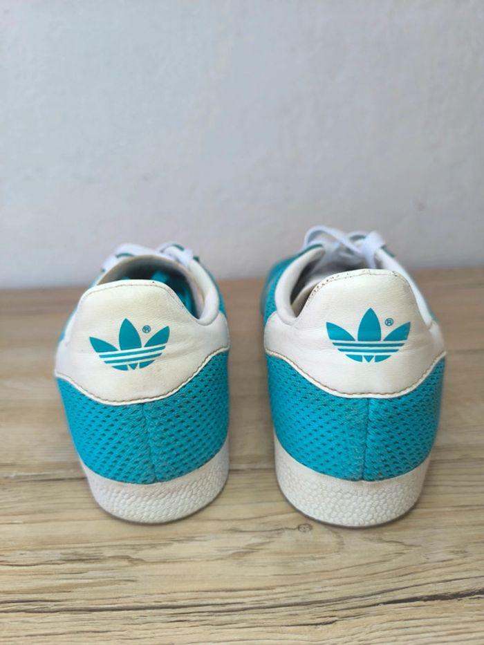 Baskets adidas gazelle vintage bleu turquoise pointure 42 bon état sans boîte d'origine - photo numéro 6